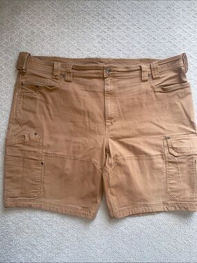 Duluth Trading Co Brown Work Cargo Shorts with Multiple Pockets